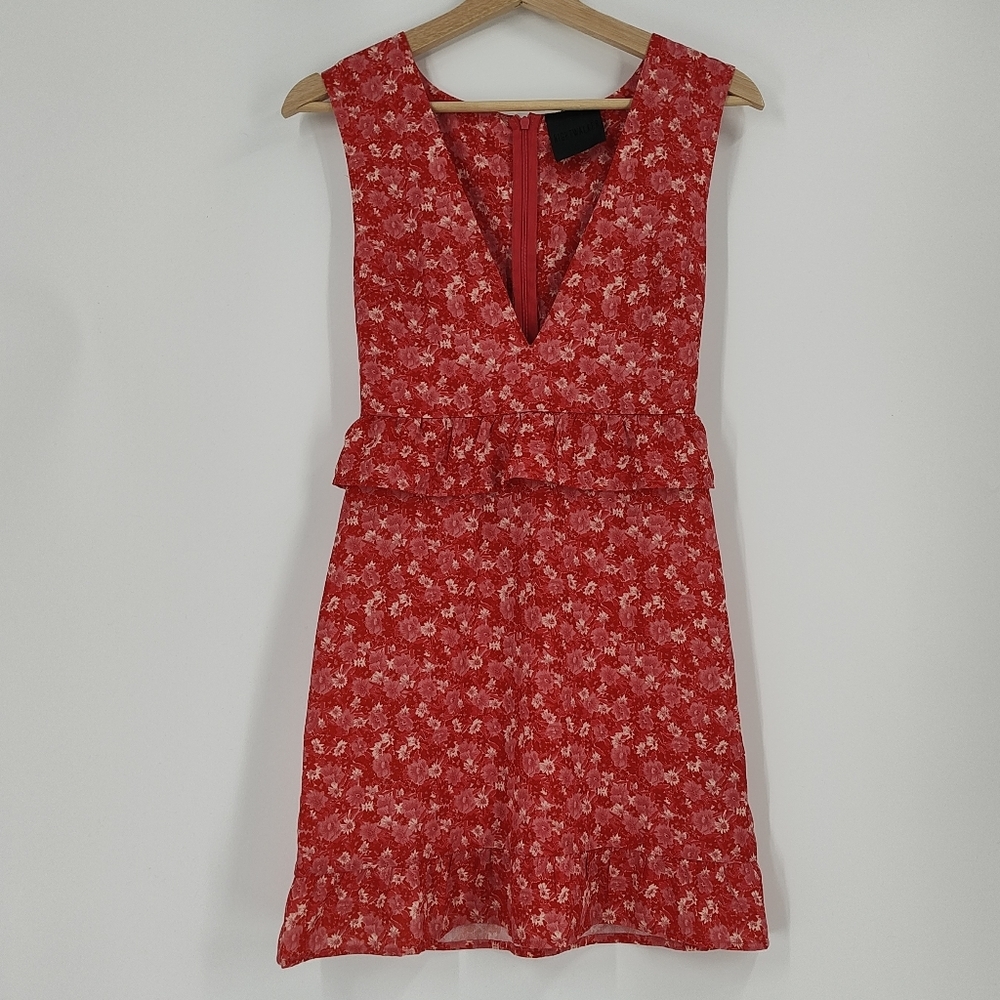 Nightwalker Floral Printed V Neck Dress